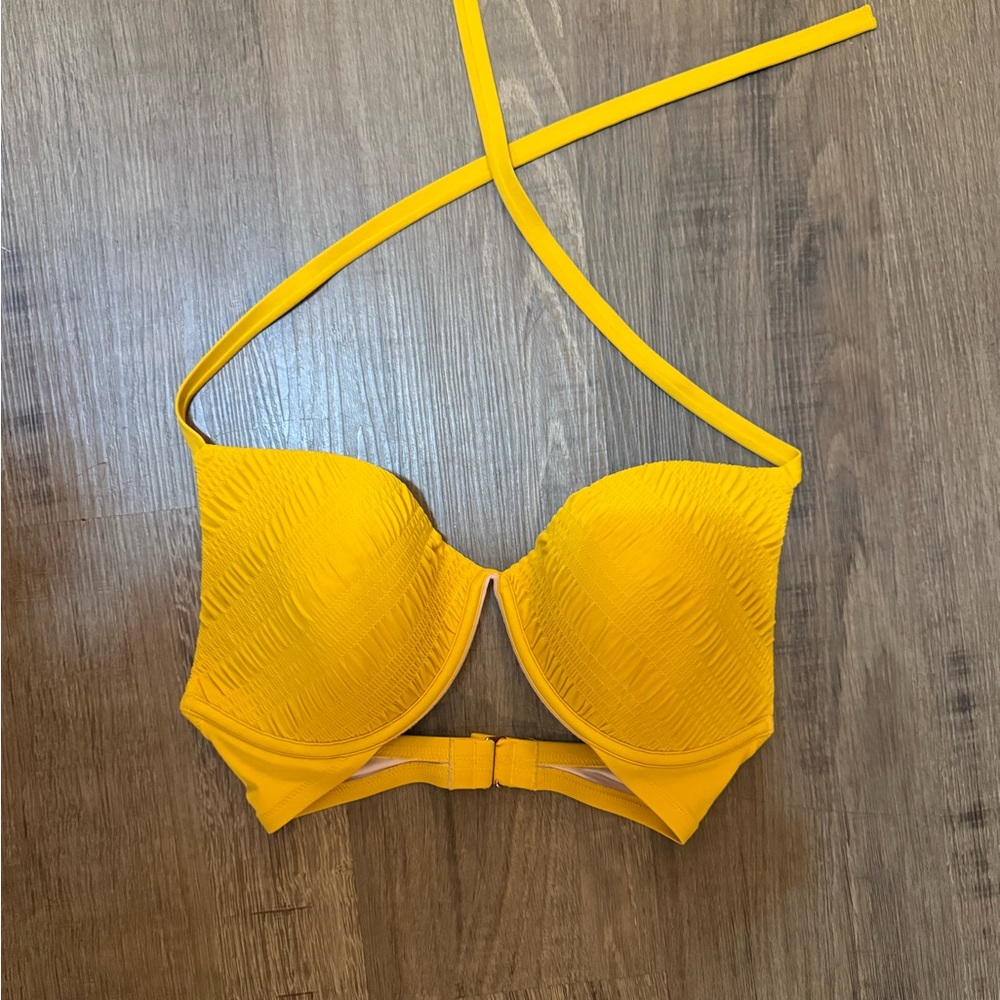 Yellow Underwire Bikini Top